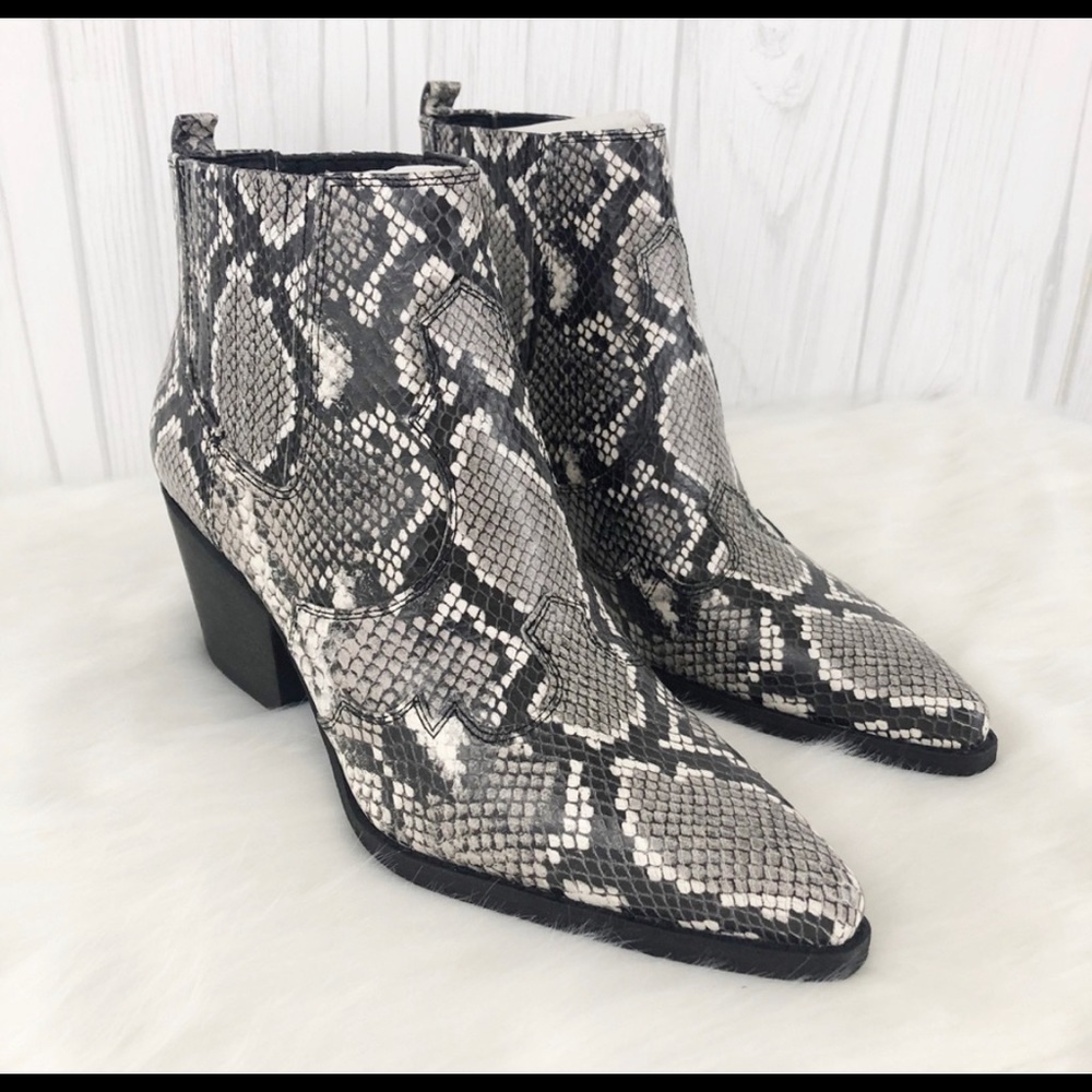 Sam Edelman Winona Western Snake Print Bootie